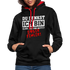 Du denkst ich bin klein lieb und nett - Böser Fehler Lustiger Kontrast-Hoodie - Schwarz/Rot