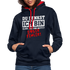 Du denkst ich bin klein lieb und nett - Böser Fehler Lustiger Kontrast-Hoodie - Navy/Rot