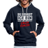 Du denkst ich bin klein lieb und nett - Böser Fehler Lustiger Kontrast-Hoodie - Navy/Grau meliert