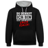 Du denkst ich bin klein lieb und nett - Böser Fehler Lustiger Kontrast-Hoodie - Schwarz/Grau meliert