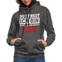 Du denkst ich bin klein lieb und nett - Böser Fehler Lustiger Kontrast-Hoodie - Anthrazit/Schwarz