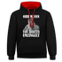 Werkstatt Mechaniker Hoodie- Von Idioten umzingelt Lustiger Kontrast-Hoodie - Schwarz/Rot