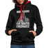 Werkstatt Mechaniker Hoodie- Von Idioten umzingelt Lustiger Kontrast-Hoodie - Schwarz/Rot