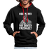 Werkstatt Mechaniker Hoodie- Von Idioten umzingelt Lustiger Kontrast-Hoodie - Schwarz/Rot