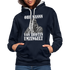 Werkstatt Mechaniker Hoodie- Von Idioten umzingelt Lustiger Kontrast-Hoodie - Navy/Grau meliert