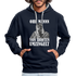 Werkstatt Mechaniker Hoodie- Von Idioten umzingelt Lustiger Kontrast-Hoodie - Navy/Grau meliert