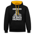 Werkstatt Mechaniker Hoodie- Von Idioten umzingelt Lustiger Kontrast-Hoodie - Schwarz/Gold