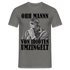 Werkstatt Mechaniker T-Shirt - Von Idioten umzingelt Lustiges T-Shirt - Graphit