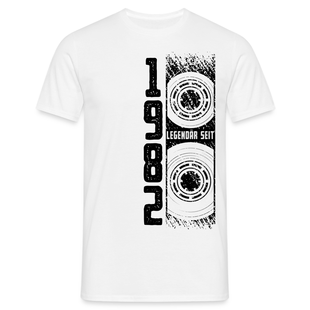 40. Geburtstag Retro Vintage Shirt Kassette Legendär seit 1982 Geschenk T-Shirt - weiß