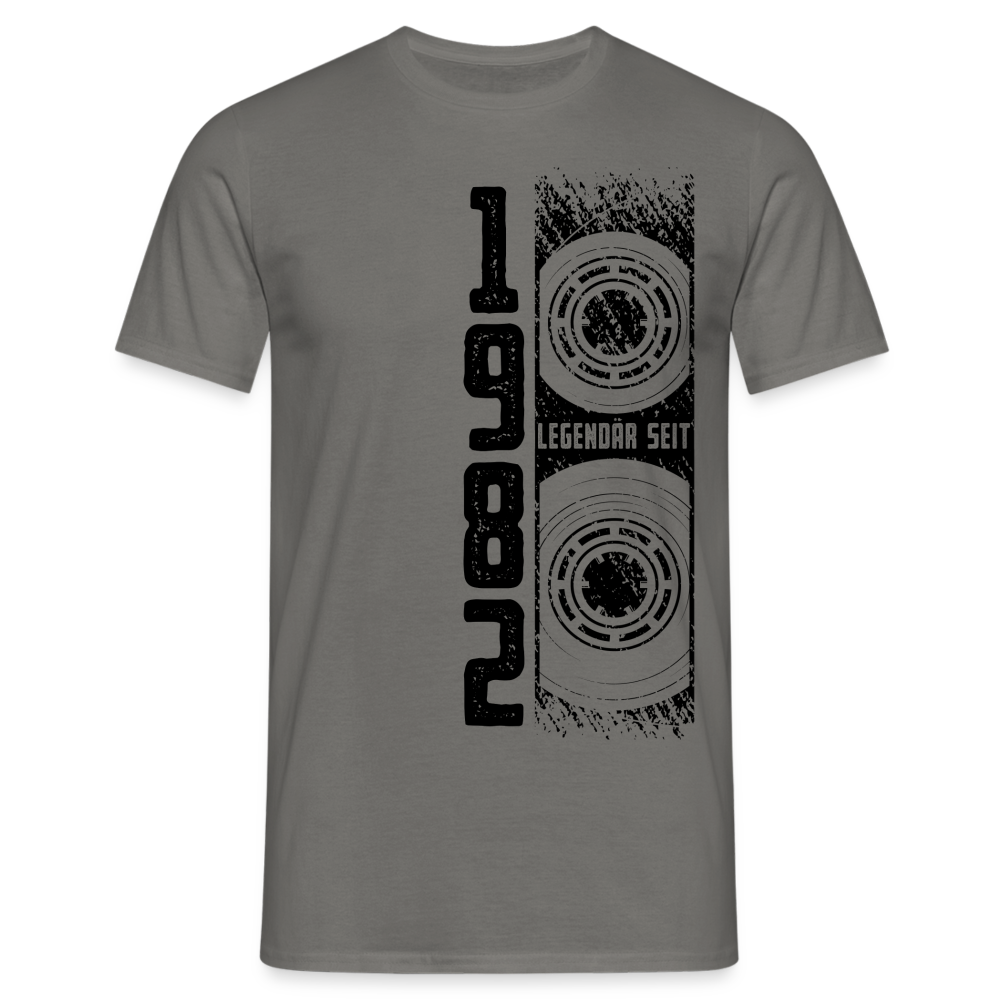 40. Geburtstag Retro Vintage Shirt Kassette Legendär seit 1982 Geschenk T-Shirt - Graphit