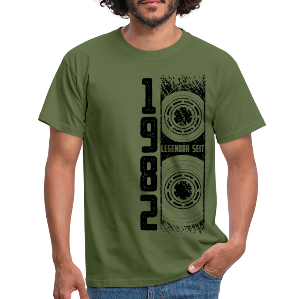 40. Geburtstag Retro Vintage Shirt Kassette Legendär seit 1982 Geschenk T-Shirt - Militärgrün