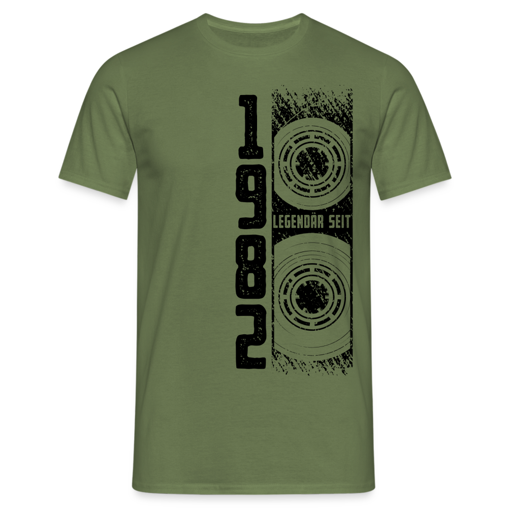 40. Geburtstag Retro Vintage Shirt Kassette Legendär seit 1982 Geschenk T-Shirt - Militärgrün