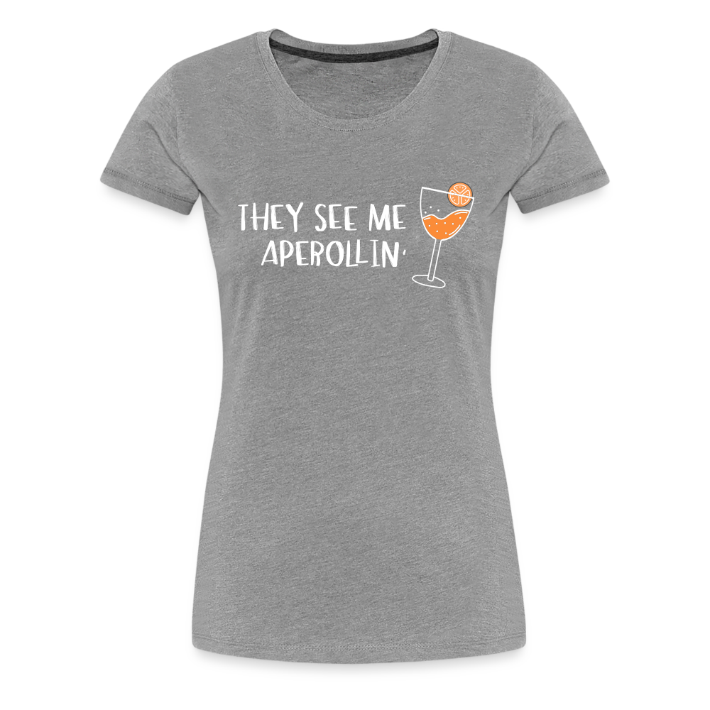They see me Aperollin'. Sommergetränk 2022 T-Shirt - Grau meliert