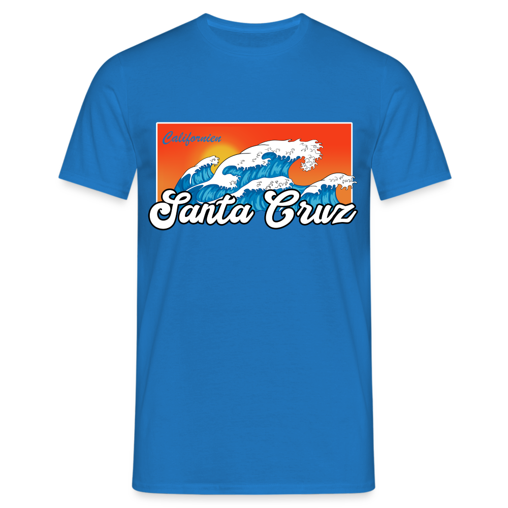 Santa Cruz California Retro Vintage Beach T-Shirt - Royalblau