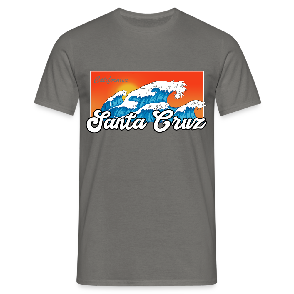 Santa Cruz California Retro Vintage Beach T-Shirt - Graphit