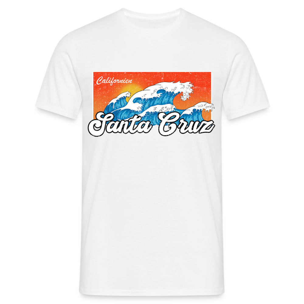 Santa Cruz California Retro Vintage Beach T-Shirt - weiß