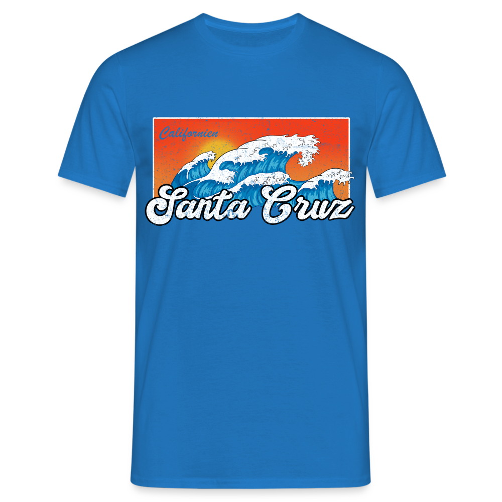 Santa Cruz California Retro Vintage Beach T-Shirt - Royalblau