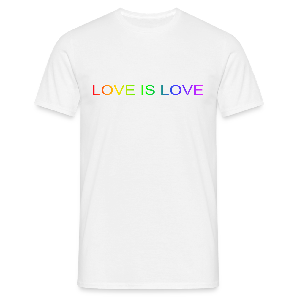 LOVE IS LOVE - LGBT T-Shirt - weiß