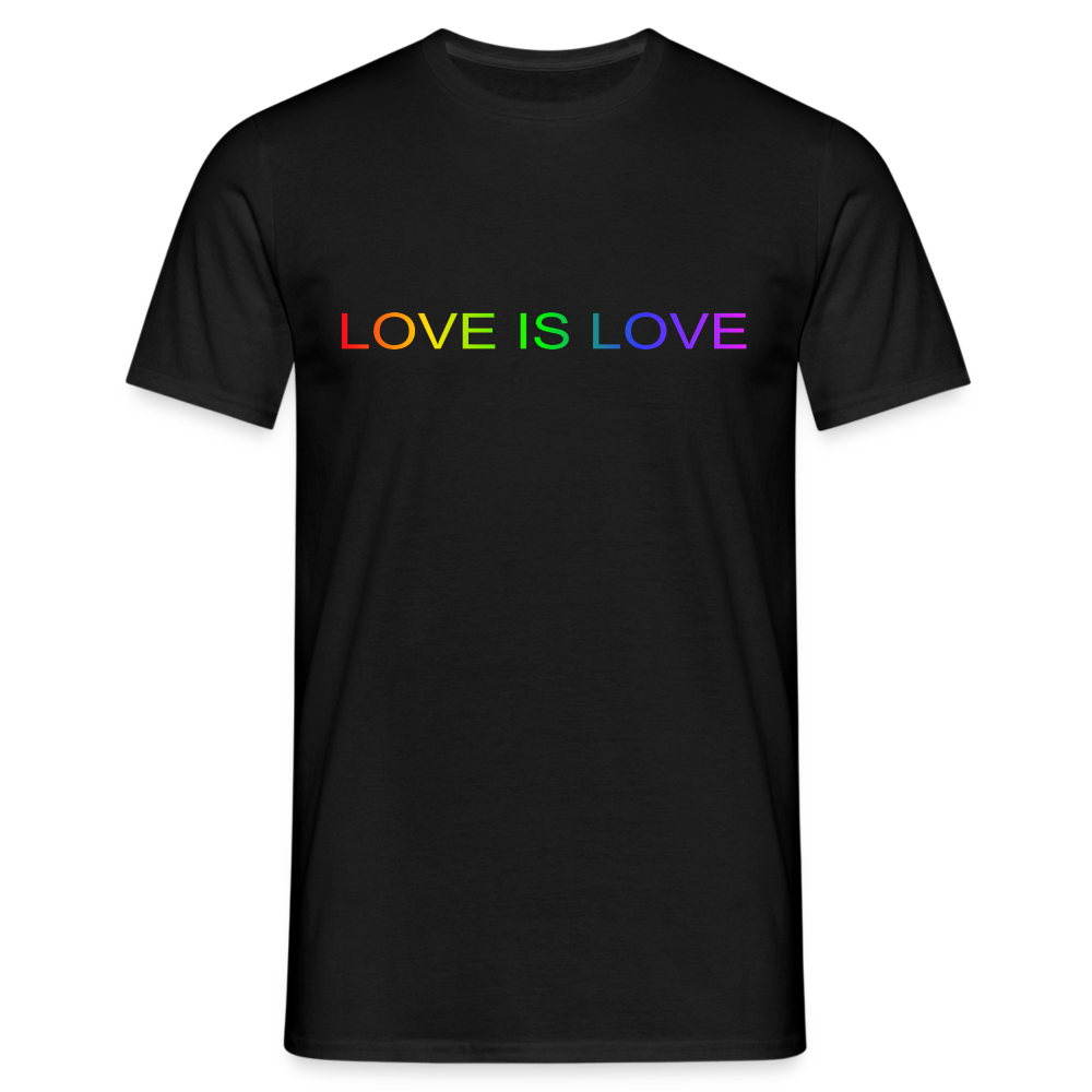 LOVE IS LOVE - LGBT T-Shirt - Schwarz
