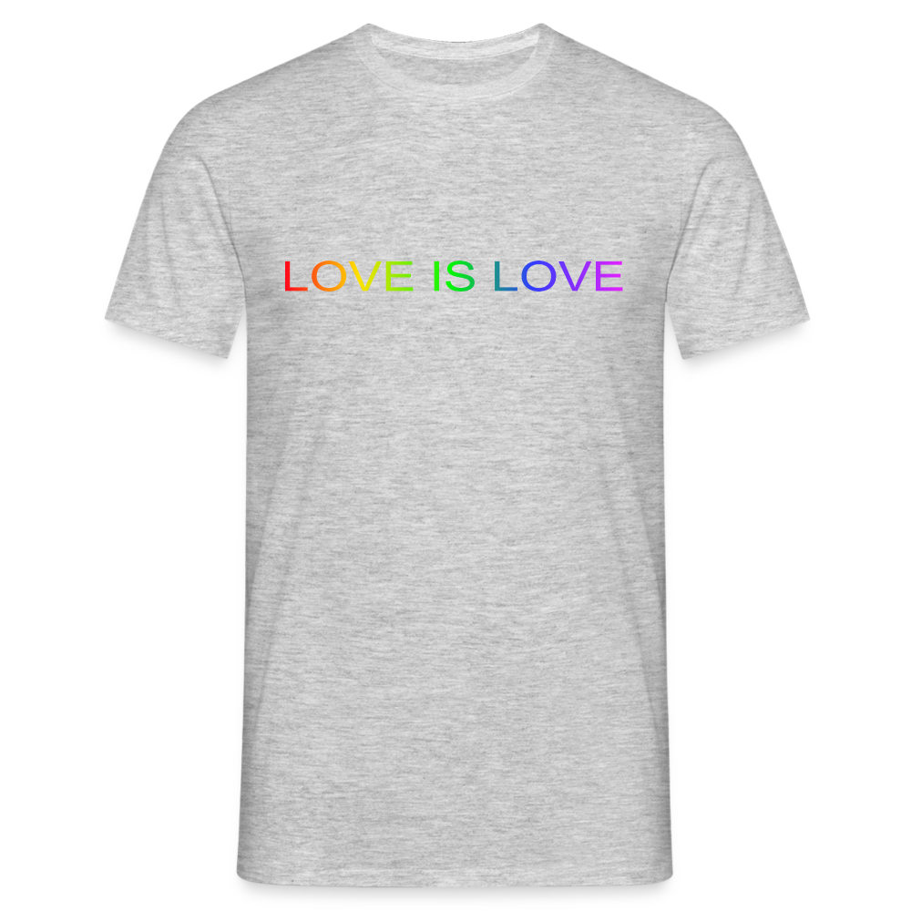 LOVE IS LOVE - LGBT T-Shirt - Grau meliert