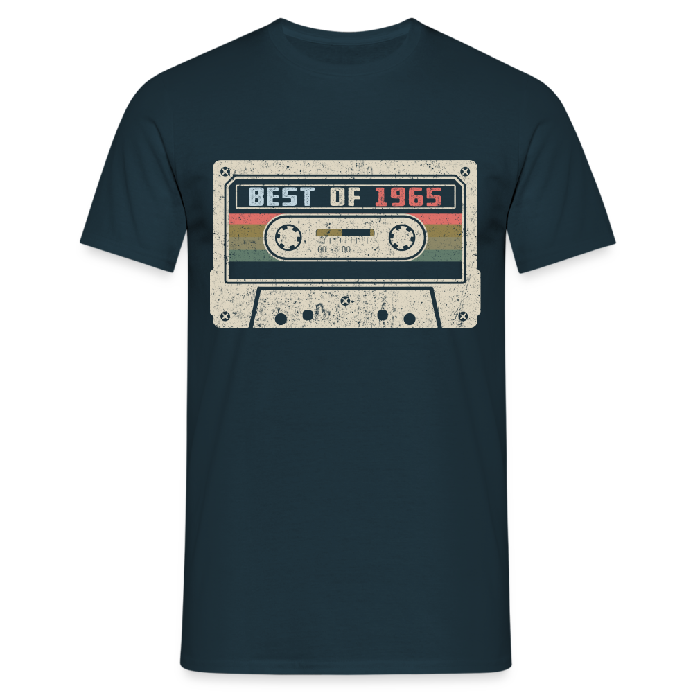 1965 Geburtstags Shirt Vintage Kassette Best of 1965 Geschenk T-Shirt - Navy