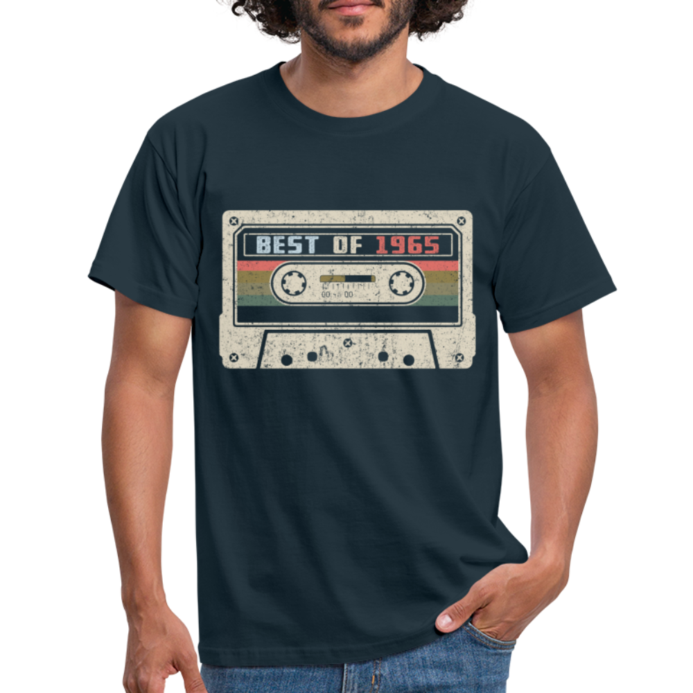 1965 Geburtstags Shirt Vintage Kassette Best of 1965 Geschenk T-Shirt - Navy