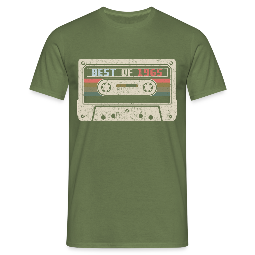 1965 Geburtstags Shirt Vintage Kassette Best of 1965 Geschenk T-Shirt - Militärgrün