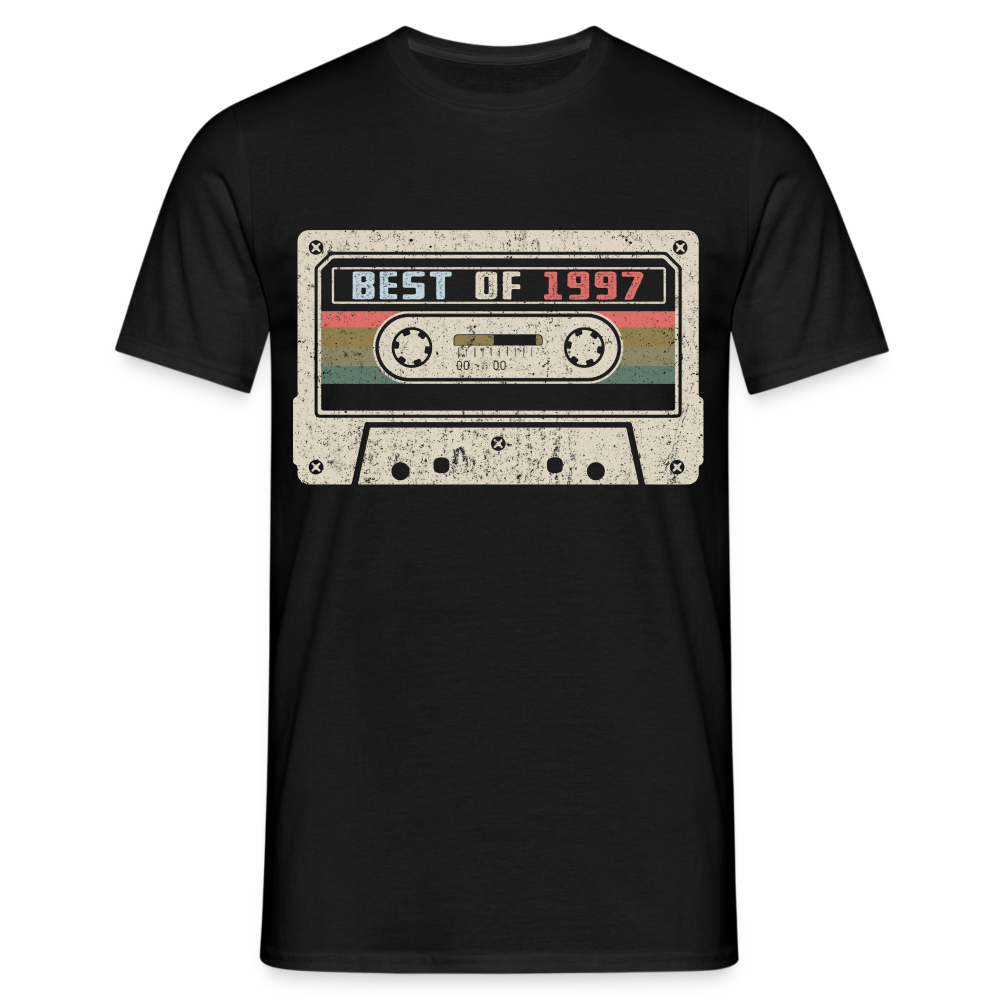 1997 Geburtstags Shirt Vintage Kassette Best of 1997 Geschenk T-Shirt - Schwarz