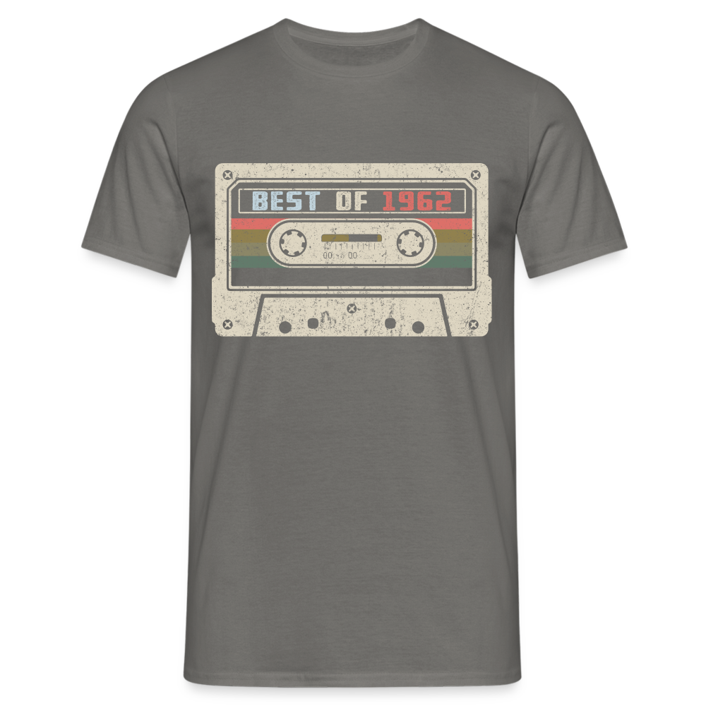 1962 Geburtstags Shirt Vintage Kassette Best of 1962 Geschenk T-Shirt - Graphit