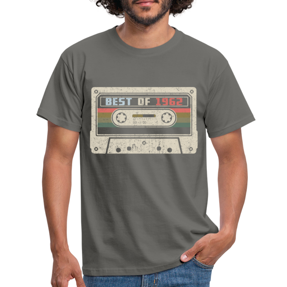 1962 Geburtstags Shirt Vintage Kassette Best of 1962 Geschenk T-Shirt - Graphit