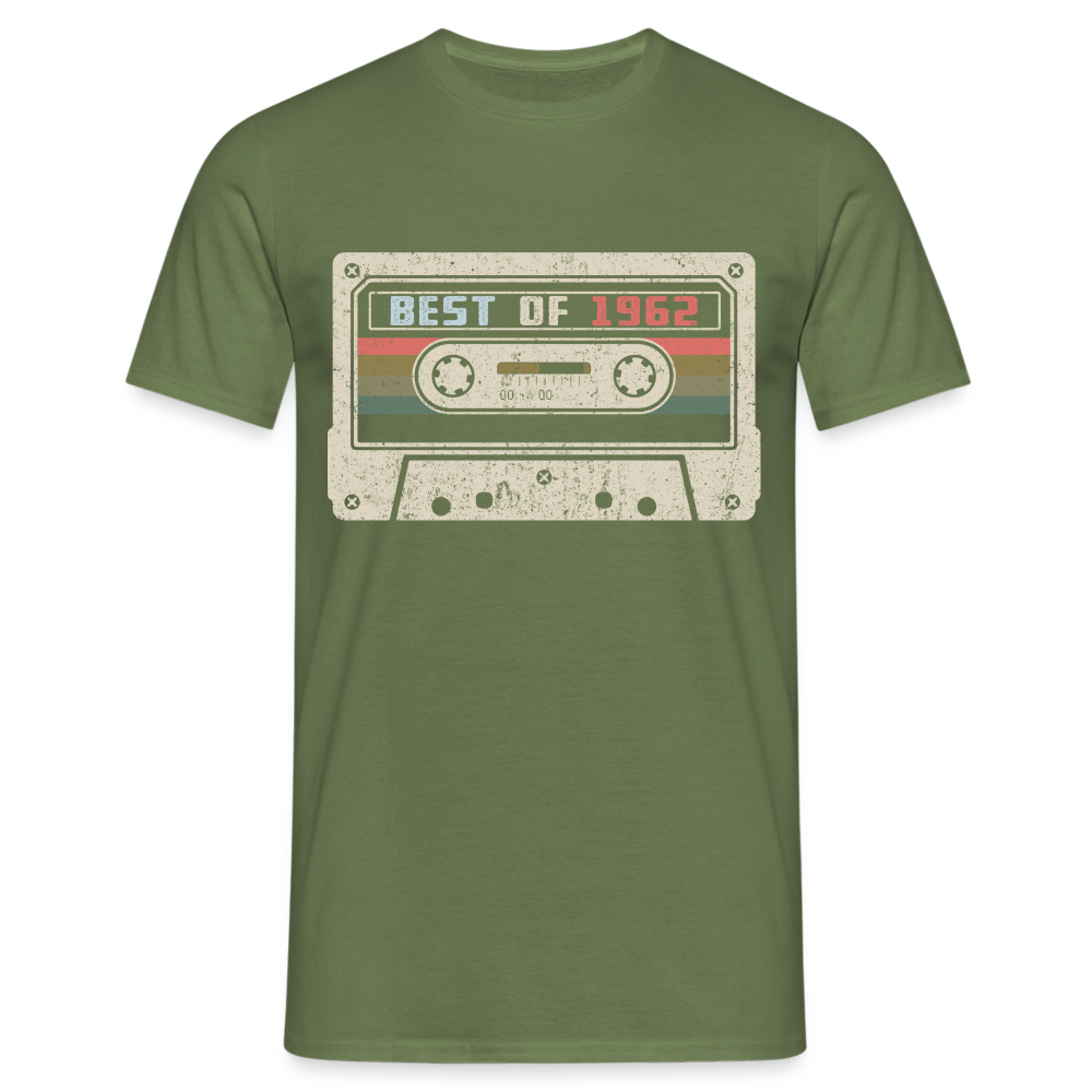 1962 Geburtstags Shirt Vintage Kassette Best of 1962 Geschenk T-Shirt - Militärgrün