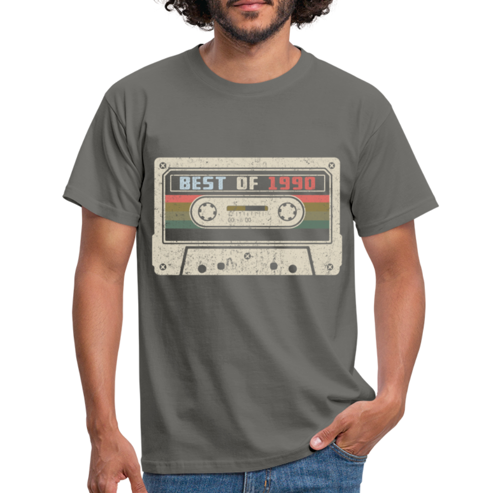 1990 Geburtstags Shirt Vintage Kassette Best of 1990 Geschenk T-Shirt - Graphit