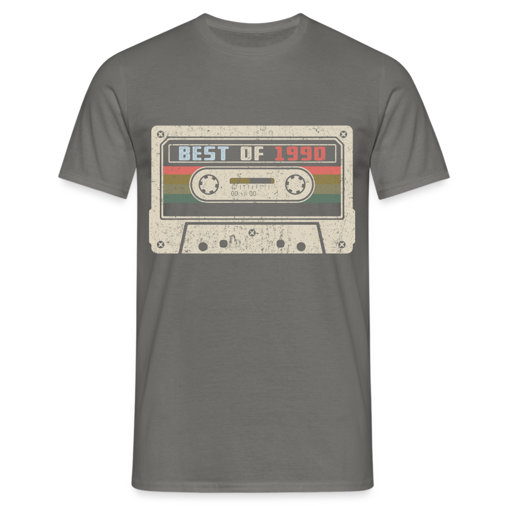 1990 Geburtstags Shirt Vintage Kassette Best of 1990 Geschenk T-Shirt - Graphit