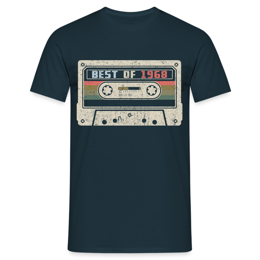 1968 Geburtstags Shirt Vintage Kassette Best of 1968 Geschenk T-Shirt - Navy