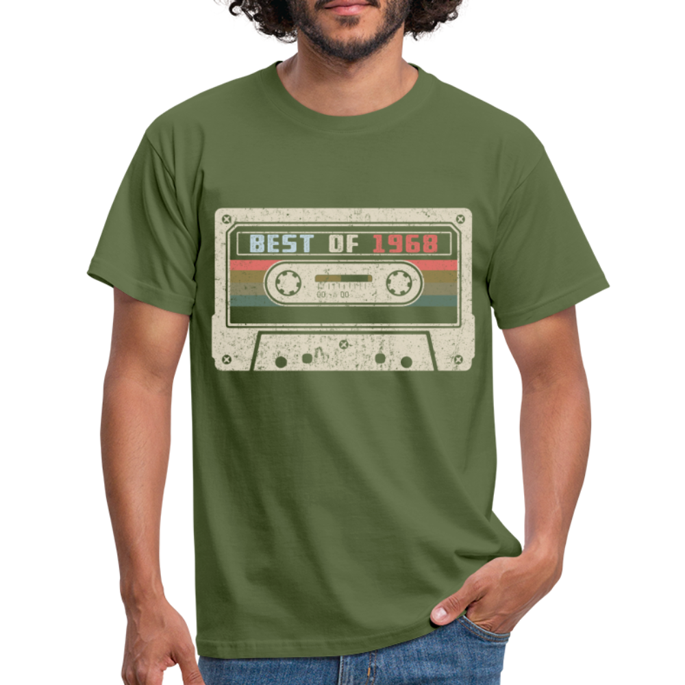 1968 Geburtstags Shirt Vintage Kassette Best of 1968 Geschenk T-Shirt - Militärgrün