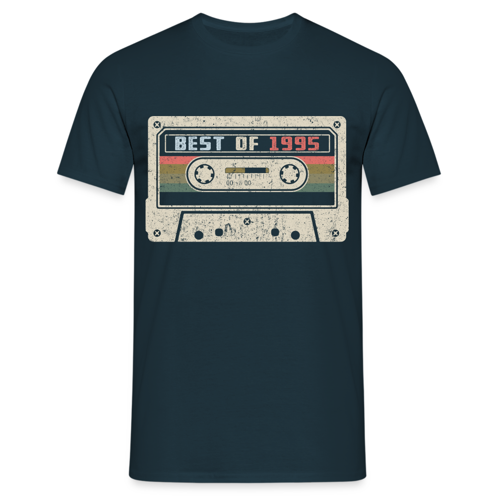 1995 Geburtstags Shirt Vintage Kassette Best of 1995 Geschenk T-Shirt - Navy