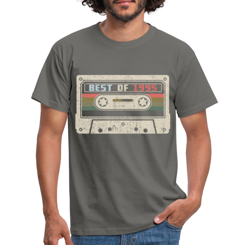 1995 Geburtstags Shirt Vintage Kassette Best of 1995 Geschenk T-Shirt - Graphit
