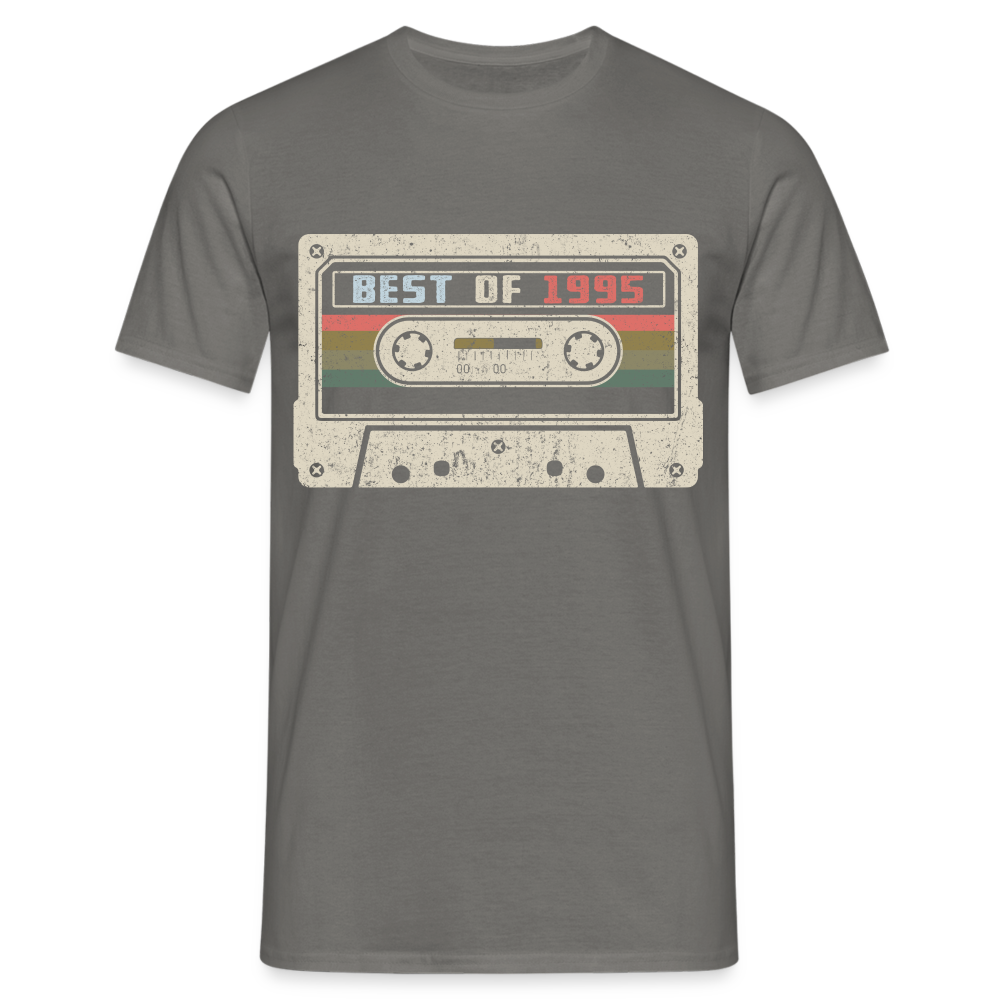 1995 Geburtstags Shirt Vintage Kassette Best of 1995 Geschenk T-Shirt - Graphit