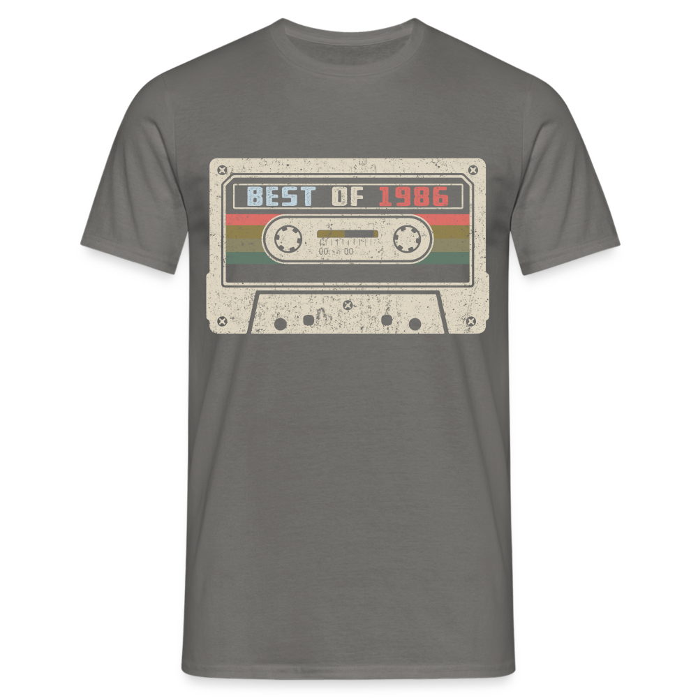 1986 Geburtstags Shirt Vintage Kassette Best of 1986 Geschenk T-Shirt - Graphit