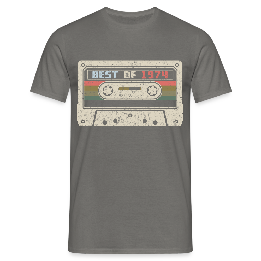 1974 Geburtstags Shirt Vintage Kassette Best of 1974 Geschenk T-Shirt - Graphit