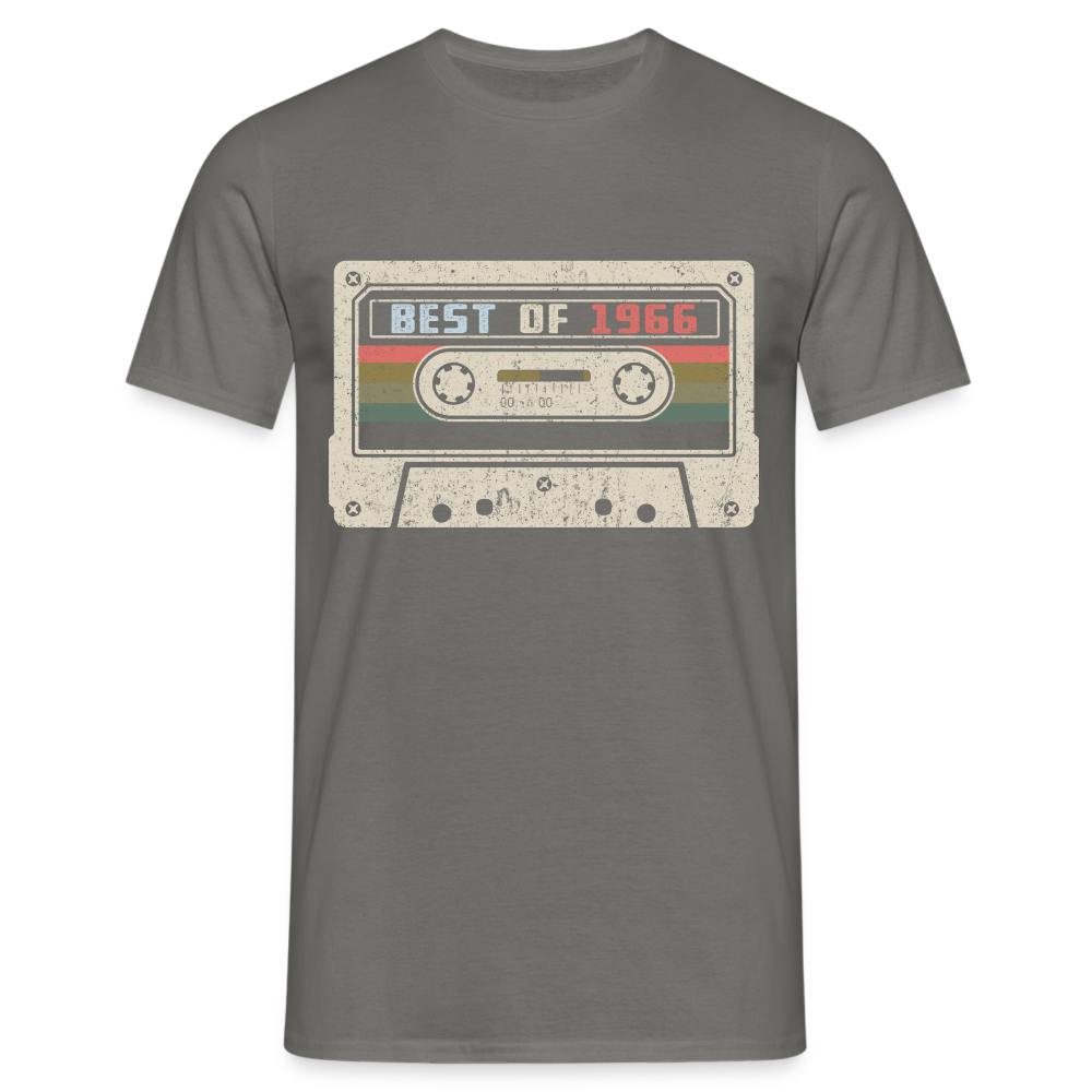 1966 Geburtstags Shirt Vintage Kassette Best of 1966 Geschenk T-Shirt - Graphit