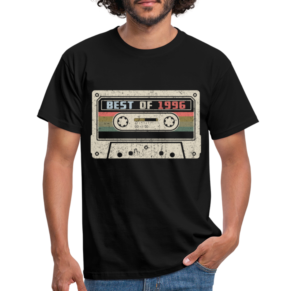 1996 Geburtstags Shirt Vintage Kassette Best of 1996 Geschenk T-Shirt - Schwarz