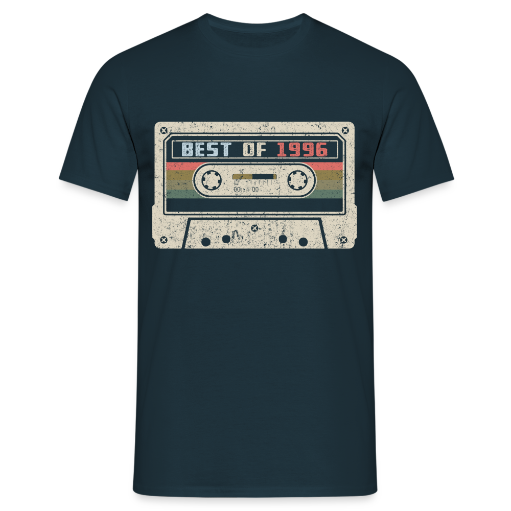 1996 Geburtstags Shirt Vintage Kassette Best of 1996 Geschenk T-Shirt - Navy