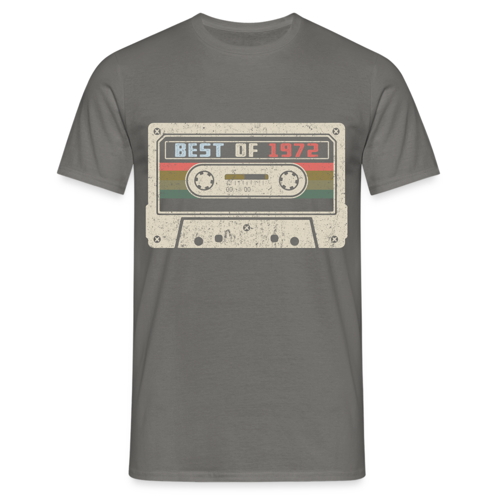 1972 Geburtstags Shirt Vintage Kassette Best of 1972 Geschenk T-Shirt - Graphit