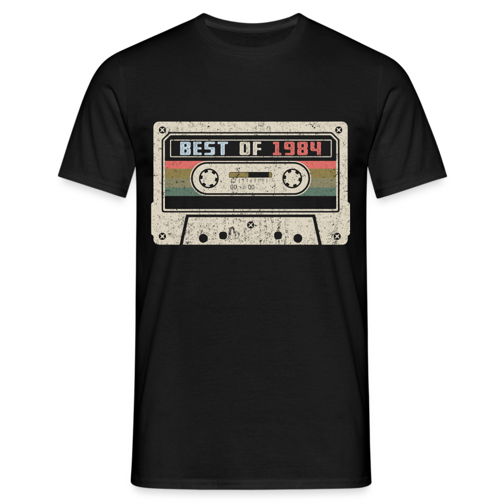 1984 Geburtstags Shirt Vintage Kassette Best of 1984 Geschenk T-Shirt - Schwarz