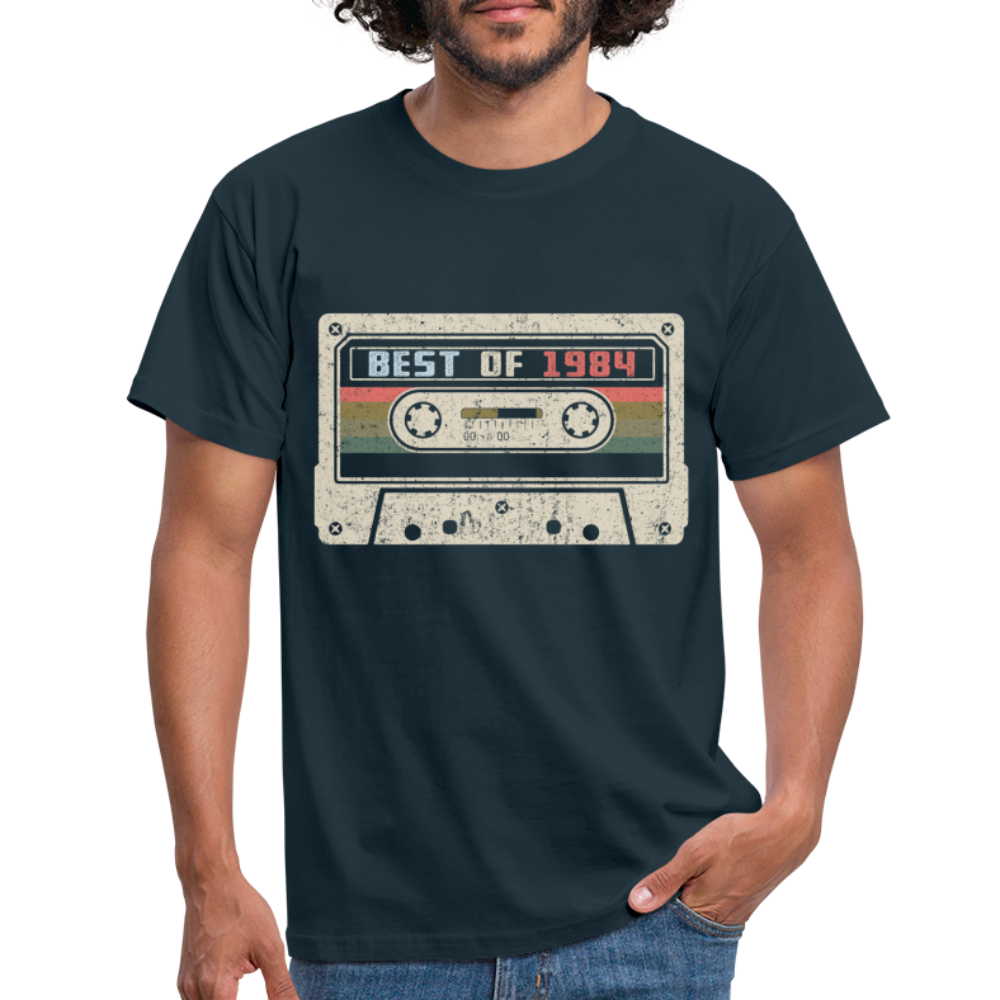 1984 Geburtstags Shirt Vintage Kassette Best of 1984 Geschenk T-Shirt - Navy