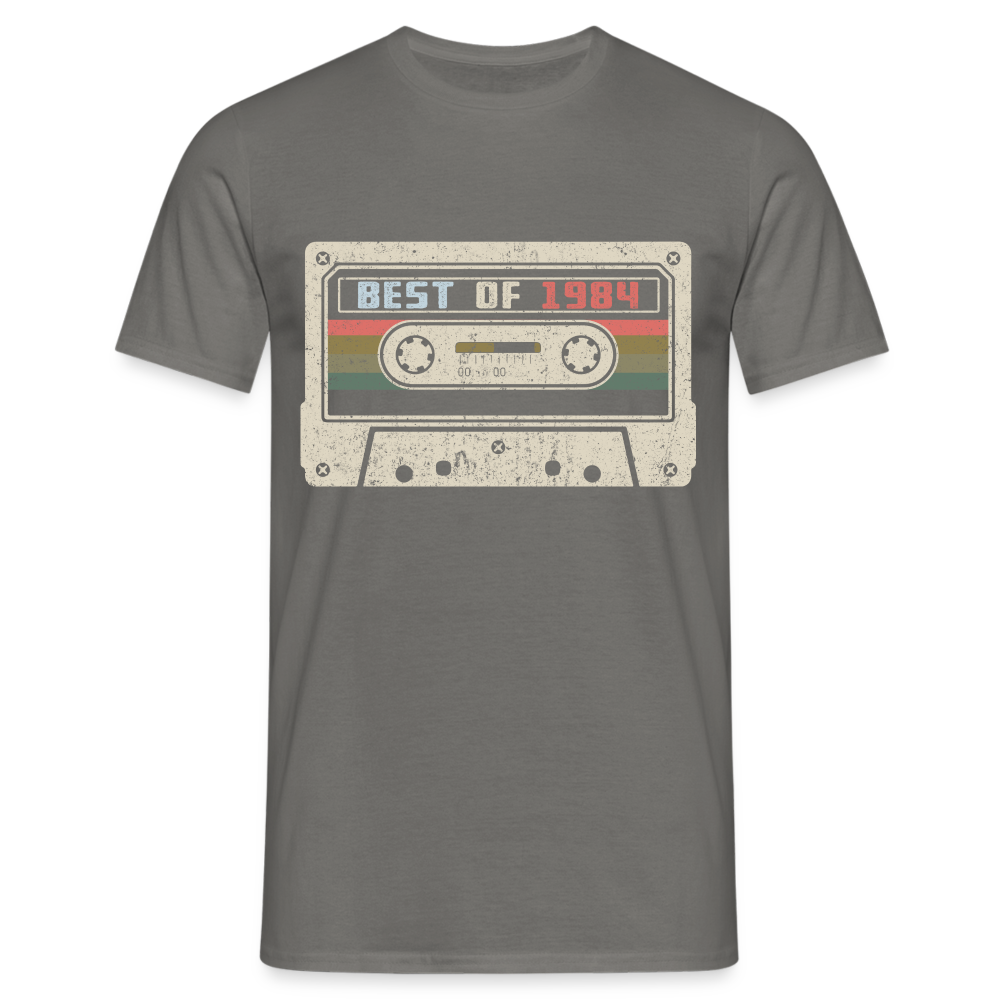 1984 Geburtstags Shirt Vintage Kassette Best of 1984 Geschenk T-Shirt - Graphit