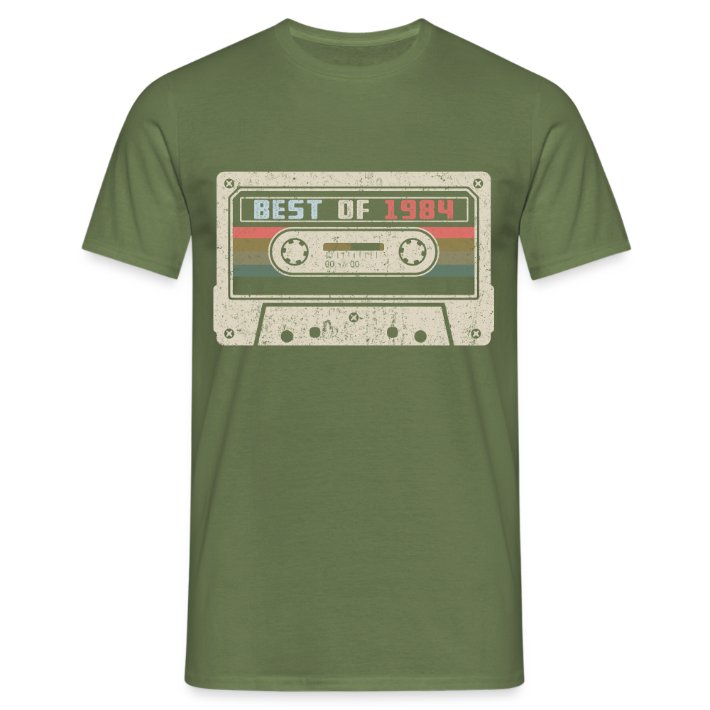 1984 Geburtstags Shirt Vintage Kassette Best of 1984 Geschenk T-Shirt - Militärgrün