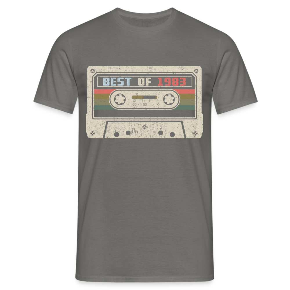 1983 Geburtstags Shirt Vintage Kassette Best of 1983 Geschenk T-Shirt - Graphit