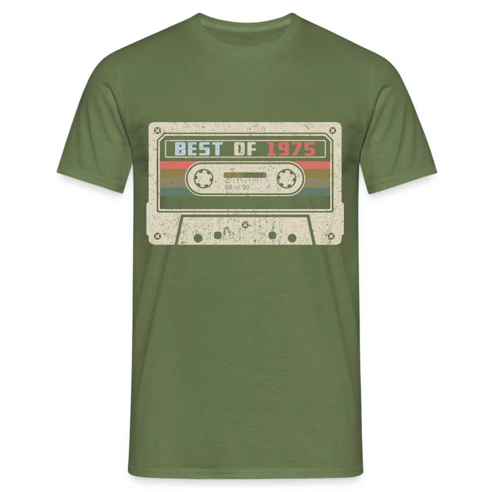 1975 Geburtstags Shirt Vintage Kassette Best of 1975 Geschenk T-Shirt - Militärgrün